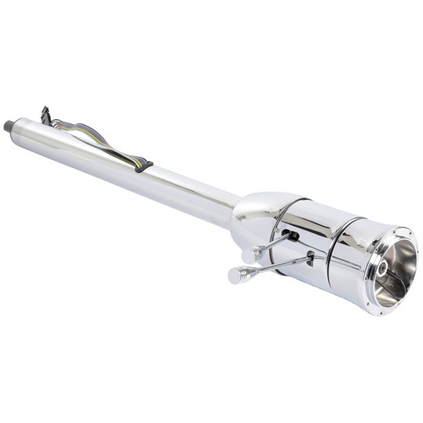 JEGS 70465 Universal Floor Shift Tilt Steering Column, Chrome, 2" Dia