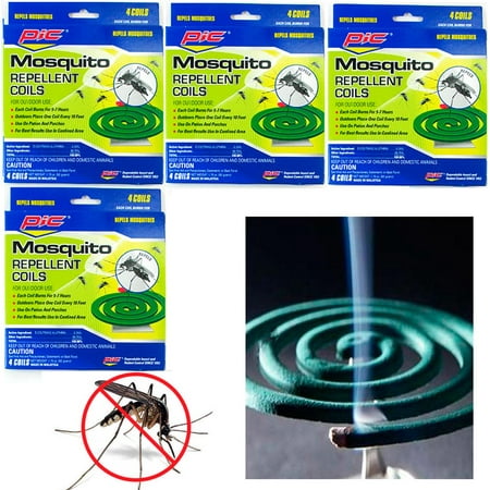 4 Pks Mosquito Repellent 16 Coils Outdoor Use Skin Protection Insect Bite