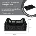 thumbnail image 2 of Simplify 15LT Plastic Collapsible Storage Crate Basket in Black, 2 of 7