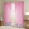 thumbnail image 2 of Feelyou Chic Princess Fashion Black Out Curtains, Glitter Sequin Print Curtains Pack of 2 (42x63 Each), Teen Adult Girl Female Bedroom Curtains, Blackout Curtains Home Decor, 2 of 6