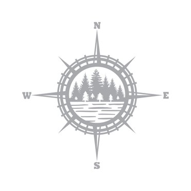 Compass Sticker Decal – Weatherproof, For Camping, Outdoors, RV, Overland, Darkside Ltd