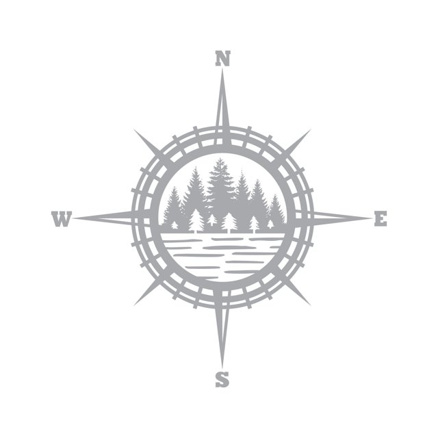 Compass Sticker Decal – Weatherproof, For Camping, Outdoors, RV, Overland, Darkside Ltd