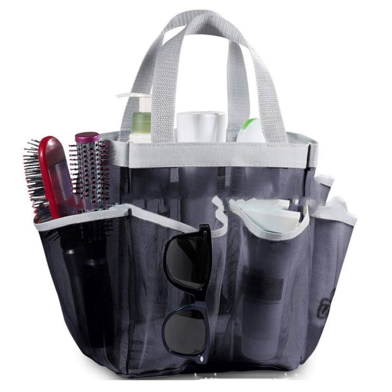 Mesh Shower Caddy Tote - Portable Hanging Toiletry Bag With 8 Pockets, Quick Dry For Dorm, Gym, Travel