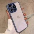 thumbnail image 1 of Luxury Glitter Diamond Transparent Case For iPhone 15 14 13 12 11 Pro Max Plus Protection Shockproof Bumper Cases Cover Sky blue For iPhone 11Pro Max, 1 of 6