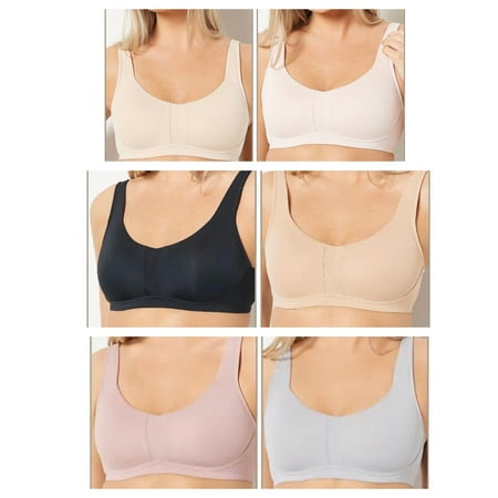 

Cuddl Duds Women’s Set of 2 Smooth Micro Lightly Lined Scoop Neck Bra