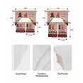 thumbnail image 6 of Christmas Gnomes Kitchen Curtains Swag Valance and Tier Curtains Set 24 Inch Length, Xmas Tree Gift Wooden Red Black Plaid Rod Pocket Drape Panels Pair Swag Curtains for Bathroom/Cafe/Window, 6 of 6