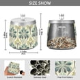 thumbnail image 2 of Yayeee Ashtray with Lid for Cigarette Smokeless Stainless Steel Home Ash Holder, Beige Floral Pattern, 2 of 7