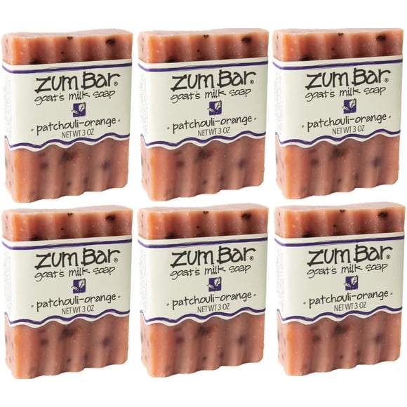 Jabón de leche de cabra Indigo Wild Zum Bar - Pachulí-Naranja - 3 oz (paquete de 6)