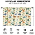 thumbnail image 2 of Blackout Kids Curtains,Beige Dinosaurs Plants Leaves Pattern Childrens Insulated Curtains Set Of 2,Bedroom Essentials,Toddler Room Decor 42"x54", 2 of 5