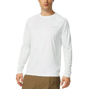 Baleaf Men's Long Sleeve Shirts Lightweight UPF 50  T-Shirts Fishing White Size S
