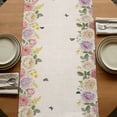 thumbnail image 5 of Table Runners 72 Inches Long Dress Scarves, Pink White Flowers Farmhouse Kitchen/Dining Table Runner, Coffee Tablerunners, Spring Floral Elegant Pastoral Botanical Rustic 18x72 Inch, 5 of 9