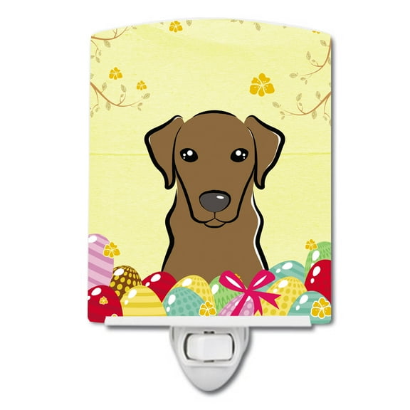 Chocolate Labrador Easter Egg Hunt Ceramic Night Light
