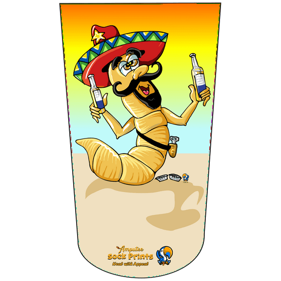 Amputee Sock "Tequila Worm V1"