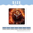 thumbnail image 2 of 14 Inch Wall Clock Battery Operated Square Clock Decorative for Office, Kitchen, Outdoor, Living Room，Lion Animal Elegant Design, 2 of 4