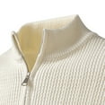 thumbnail image 5 of RongHuan Mens Big and Tall Sweater Casual Quarter Zip Pullover Sweaters Fashion Stand Collar Shirt Solid Color Pullover Tops, 5 of 8