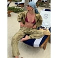 thumbnail image 5 of HH TRAF 2024 Traje femenino de manga larga con botonadura sencilla, cuello vuelto, camisa holgada con estampado + pantalón largo con lazo y cintura alta con cordones para mujer, 5 of 5