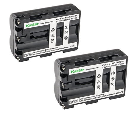 Kastar 2-Pack Battery NP-FM500HN 7.4V 2400mAh Replacement for Sony Camera α350 Alpha A350 DSLR-A350B DSLR-A350H DSLR-A350K DSLR-A350X DSLR-A450 α450 Alpha A450 DSLR-A450L DSLR-A450Y