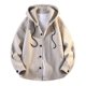 thumbnail image 1 of Ceisia Men's fashion casual solid color hooded button-down jacket pocket Gift long sleeve outerwear, 1 of 8