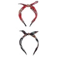 thumbnail image 1 of 2 Piezas de Banda para el cabellero de Alice con Cabeza de Oreja Boho Bowknot Vintage Ancho de Lado Ancho Yinane Cinta para el pelo con lazo para mujer, 1 of 8