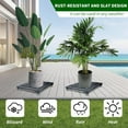 thumbnail image 4 of 1 Pack 22 Inch Metal Plant Caddy with Wheels, Square Rolling Plant Stand Heavy Duty Indoor Outdoor Planter Dolly, Plant Pot Mover for Large Flower Pots and Planters, 500 Lbs, 4 of 6