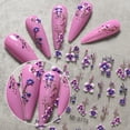 thumbnail image 5 of 5D Embossed Nail Art Stickers, 3D Floral Self-Adhesive Nail Decals, DIY Spring Nail Decoration for Women, 5 of 9