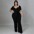 thumbnail image 2 of AURA Women Plus Size Wide Leg Jumpsuit High Waist Loose Fit Casual Summer Outfit, 2 of 6
