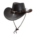 thumbnail image 3 of Sombrero de vaquero Strade Fareast Limited Marrón oscuro, 3 of 8