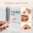 thumbnail image 6 of Unique Bargains 1 Pcs Yebrow Trimmer for Women 2 in 1 Eyebrow Razor USB Rechargeable for Lips Face Body Gold Tone, 6 of 7