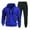 Blue, variant on LEKDFST Men's 2 Piece Athletic Outfits Set Solid Hoodie And Joggers Tracksuit Casual Sweat Sets Black L