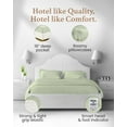thumbnail image 4 of Good Sleep Bedding 100% Egyptian Cotton Split King Sheets, Luxury 1000 Thread Count 5 Piece Sheets & Pillowcases Set - Sage, 4 of 8