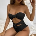 thumbnail image 6 of Wycnly Womens Swimsuits Monokini Swimsuit for Women Monokini Swimsuit One Piece Swimsuit Summer Fashion off Shoulder Hollow out Tummy Control Swimwear Tankini, 6 of 7