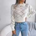 thumbnail image 2 of ShomPort Women's Crop Sweater Fall Casual Long Sleeve Ribbed Knit Pullover Sweater Jumper, 2 of 8