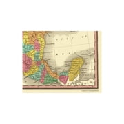 Historic Map - Mexico Territories - Finley 1831 - Vintage Wall Art