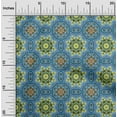 thumbnail image 2 of oneOone Cotton Cambric Teal Blue Fabric Asian Block Floral Fabric For Sewing Printed Craft Fabric By The Yard 42 Inch Wide, 2 of 4