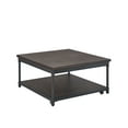 thumbnail image 5 of Steve Silver Prescott Metal Lift-Top Square Coffee Table, Smokey Oak and Black, 5 of 7