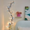 thumbnail image 1 of LED Rattan Branch Lights for Bedroom Wall Decor - Romantic Ambient Lighting with Realistic Simulation Arrangement, 1 of 3