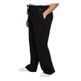 thumbnail image 2 of CALVIN KLEIN PERFORMANCE Womens Black Textured Pocketed Drawstring Waist High Waist Pants Plus 3X, 2 of 4