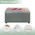 thumbnail image 4 of Xoenoiee Cardinal Cherry Blossom Print Stretch Ottoman Cover Square Ottoman Slipcovers Furniture Protector Folding Storage Stool Furniture Protector Soft Slipcover with Elastic Bottom, S, 4 of 7