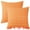 Orange, variant on Unique Bargains Plush Faux Fur Solid Striped Throw Decorative Pillow Covers (2 Count) Beige 16"x16"