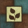 thumbnail image 3 of Emery, Kristin 15x15 Black Modern Framed Museum Art Print Titled - Blue Brown Green Leaves I, 3 of 5