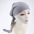 thumbnail image 5 of Chemo Pre-tied Hijiab Turban Head Wrap Scarf For Women Gray, 5 of 8