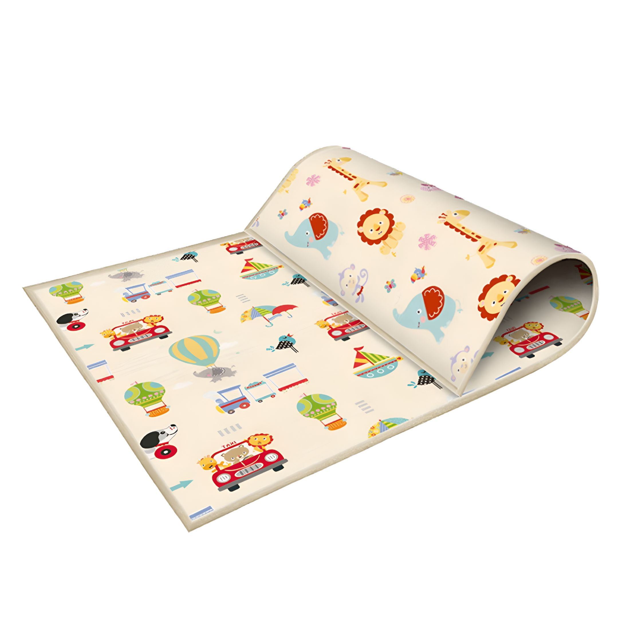 BESTSKY Foldable Baby Play Mat, Extra Large Waterproof Activity Playmats for Babies, Toddlers, Infants, Play & Tummy Time, Foam Baby Mat for Floor with Travel Bag (animals(71x59x0.2inch))
