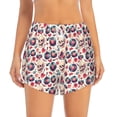 thumbnail image 4 of Lsque Skull Guitar record lips Printed Women's Running Shorts with Liner Pockets,Elastic Quick Dry Workout Athletic Gym Yoga Shorts,Womens High Waist Shorts-Medium, 4 of 9