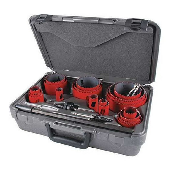 Morse Hole Saw Kit,Saw Sizes 3/4" to 4-3/4" MHS23M