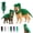 35.4 in Green, variant on Dog Cat Pet Dinosaur Skeleton Costume,Soft Plush T Rex Halloween Outfit,3D Dinosaur Bone Hood Outfits Clothes for Medium Large Pet Cosplay Party Family (35.4 in Green)