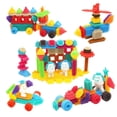 thumbnail image 2 of HLONK Bristle Shape Blocks Build and Play Fun Bricks Set for Boys Girls (82pcs), 2 of 8