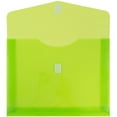 thumbnail image 2 of JAM Paper Plastic Envelopes with Hook & Loop Closure, 2" Expansion, Letter Booklet, 9 3/4" x 13", Lime Green, 12/pack, 2 of 4