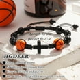 thumbnail image 3 of Baseball Basketball Football Soccer Volleyball Gifts, Natural Stone Baseball Cross Bracelets for Teen Ideas with Message Gift Card, 3 of 5