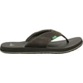 thumbnail image 2 of Men's Sanuk Fault Line Thong Sandal Brown Synthetic Nubuck 10 M, 2 of 6