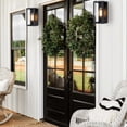 thumbnail image 3 of 2 Pack 1-Light 10in" Matte Black Finish Outdoor Wall Light With Clear Glass Shade, 3 of 9